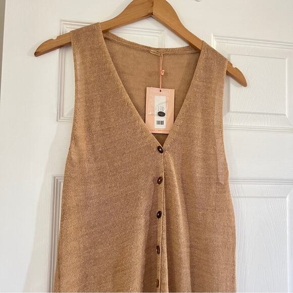 Cult Gaia Knits Holly Knit Cardigan Light Camel NWT Small - Picture 6 of 9